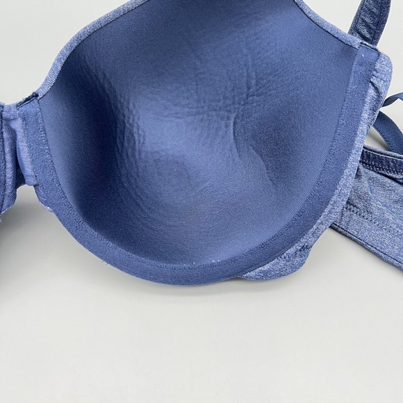 Ambrielle 42C Bra Everyday Full Coverage Underwire Back Closure Heather Blue EUC - Picture 14 of 14